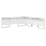 Storage Headboard with Shelf White 180 cm Engineered Wood 3335509