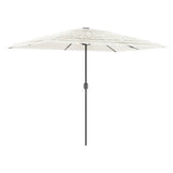 Garden Parasol with Steel Pole White 300x200x250 cm 4005096