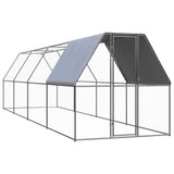 Outdoor Chicken Cage 2x8x2 m Galvanised Steel 3089321