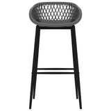 Bar Chairs 4 pcs Grey 248163