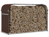 Log Holder Brown 120x45x100 cm Galvanised Steel 364573