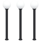 Bollard Lights 3 pcs 120 cm Black IP44 4006114