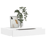 Floating Wall Shelves with Drawers 2 pcs White 48 cm 276001
