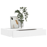 Floating Wall Shelves with Drawers 2 pcs White 48 cm 276001