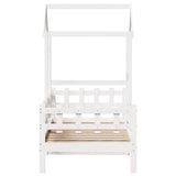 Day Bed with Roof without Mattress White 80x200 cm Solid Wood 3282313