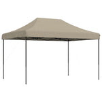 ZNTS Foldable Party Tent Pop-Up Taupe 410x279x315 cm 4005010