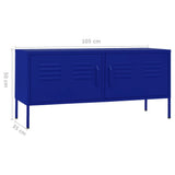 TV Cabinet Navy Blue 105x35x50 cm Steel 336226