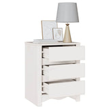 Coffee Table Drammen White 45 x 35 x 56 cm Solid Pine Wood 42003049