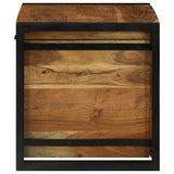Storage Box Brown and Black 60 x 40 x 41 cm Solid Acacia Wood 4016753