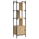 Bookcase with Door Sonoma Oak 44.5x30x154.5 cm Engineered Wood 833354