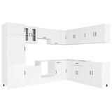 14 Piece Kitchen Cabinet Set Kalmar White Engineered Wood 3314971
