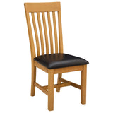 Dining Set 5 pcs Black Solid Oak Wood 3430246