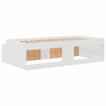 Storage Bed Frame White 75 x 190 cm Engineered wood 3335213