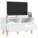 TV Cabinet High Gloss White 90x40x48.5 cm Engineered Wood 326783