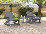 Garden Lounge Set 3 pcs Light Grey HDPE 3335841