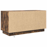 TV Cabinet with LED Lights Smoked Oak 100x41x50 cm 861413
