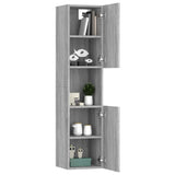 Bathroom Cabinet Grey Sonoma 30x30x130 cm Engineered Wood 815640