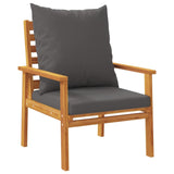 4 Piece Garden Lounge Set with Cushions Solid Wood Acacia 3211796