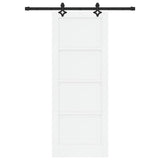 Sliding Door Set Manual White and black 78 x 202 cm 3333611