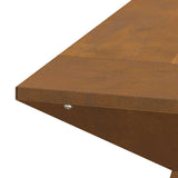 Fire Pit Brown 60 x 60 x 50 cm Weathering Steel 858925