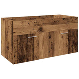 Sink Cabinet with Built-in Basin Old Wood Engineered Wood 3328909