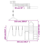 ZNTS Outdoor Playset Impregnated Wood Pine 3155848