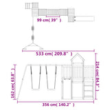 ZNTS Outdoor Playset Impregnated Wood Pine 3155848