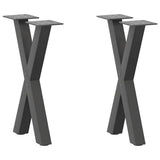 Coffee Table Legs X-Shaped 2 pcs Anthracite 28x cm Steel 4012890