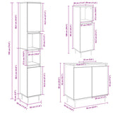 3 Piece Bathroom Furniture Set Sonoma Oak Engineered Wood 3307673
