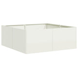 ZNTS Planter White 80x80x30 cm Steel 860802