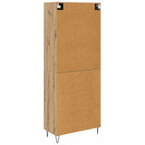 Highboard 2 pcs Artisan Oak Engineered Wood and Glass 3415885