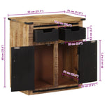 Sideboard with 2 Drawers 55x35x60 cm Solid Wood Mango 374060