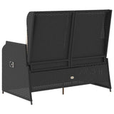 Garden Bench Black Poly Rattan 3394458