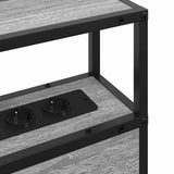Storage Headboard with Shelf Grey sonoma 75 cm Engineered wood 859723