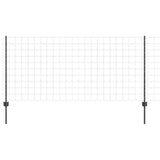 Welded Wire Fence 25 x 1 m PVC-Coated Steel Grey Mesh 3336117