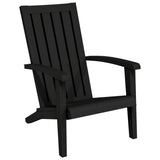 Garden Adirondack Chair Set of 2 Black Polypropylene Standard 364167