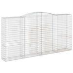 Arched Gabion Basket 400x50x200/220 cm Galvanised Iron 153540