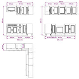 11 Piece Kitchen Cabinet Set "Kalmar" Black Engineered Wood 3314912