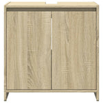 ZNTS 3 Piece Bathroom Furniture Set Sonoma Oak Engineered Wood 3324973