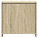 ZNTS 3 Piece Bathroom Furniture Set Sonoma Oak Engineered Wood 3324973
