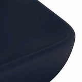 Luxury Basin Rectangular Matt Dark Blue 71x38 cm Ceramic 146957