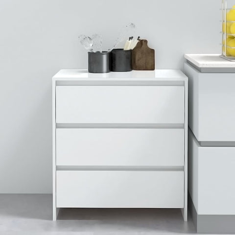 Sideboard High Gloss White 70x41x75 cm Engineered Wood 809752