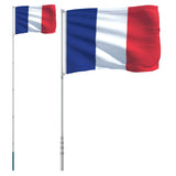 France Flag and Pole 5.55 m Aluminium 3147123