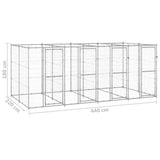 Outdoor Dog Kennel Galvanised Steel 9,68 m 3082284