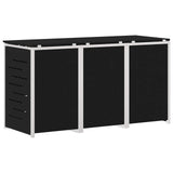 Wheelie Bin Storage Black 207 x 77.5 x 112.5 cm Stainless Steel 3422238