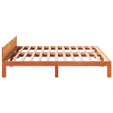 Bed Frame without Mattress Wax Brown 160x200 cm Solid Wood Pine 859231