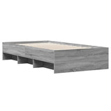 Bed Frame without Mattress Grey Sonoma 90x190 cm Single Engineered Wood 3295707