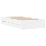 Bed Frame with Drawers without Mattress White 100x200 cm 3207287