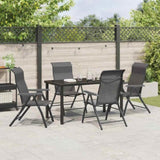 Garden Dining Set 5 pcs Grey Powder-Coated Steel 3379277