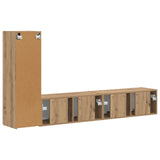 TV Cabinet Set Wall-mounted 3 pcs Artisan Oak Engineered Wood 3408996